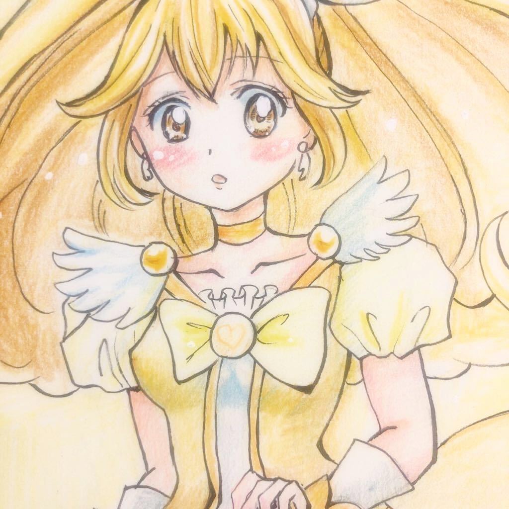 手描きイラスト キュアピース スマイルプリキュア 黄瀬やよい 手描きイラスト 売買されたオークション情報 Yahooの商品情報をアーカイブ公開 オークファン Aucfan Com