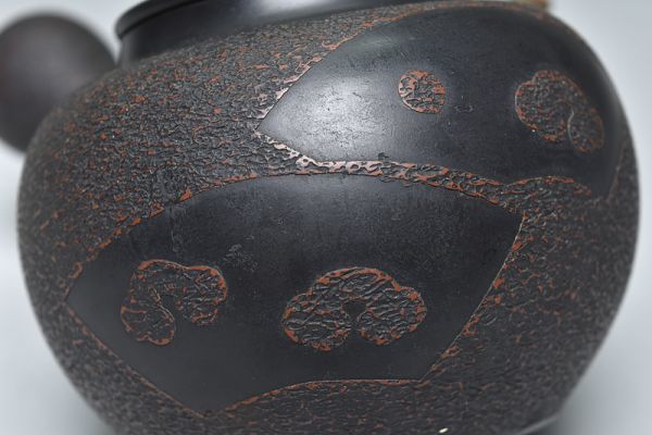 常滑焼 茶器 急須 煎茶道具 横手 茶注 茶銚 茶具 朱泥 共箱
