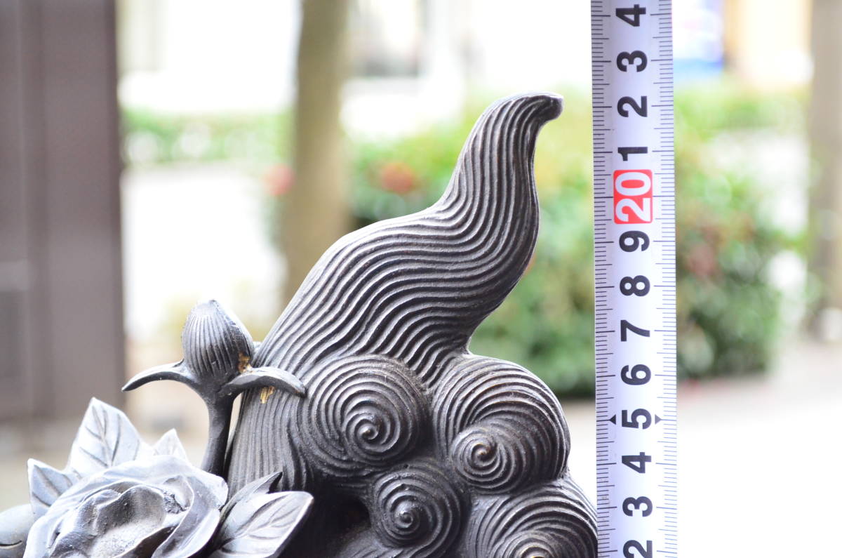 は*ま様 照雲　唐獅子牡丹　銅製　置物　縁起物 照雲 作 銅製 唐獅子牡丹 ブロンズ像 置物 22cm 重さ3kg 画像22枚