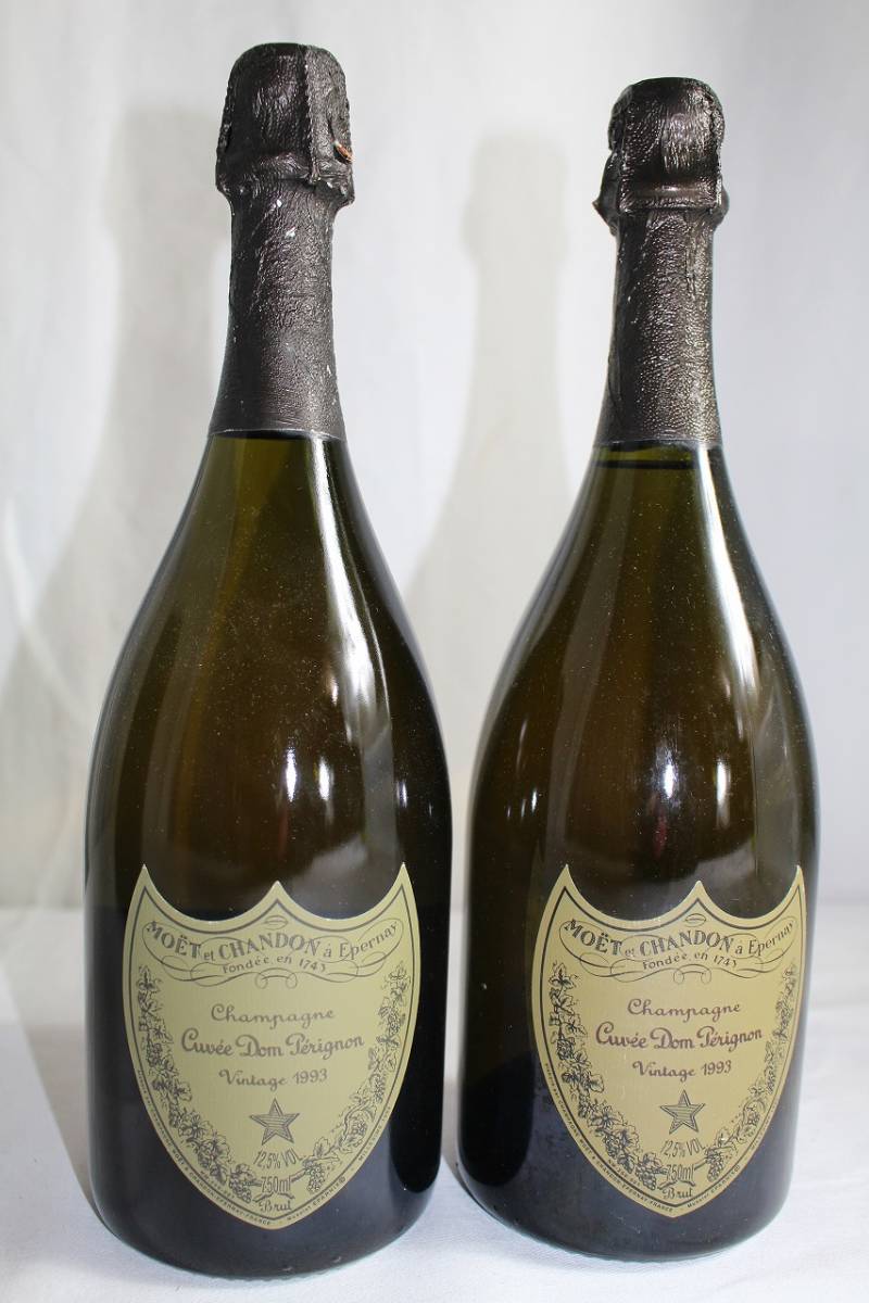 8n酒042D 古酒・未開栓 2本セット Dom Perignon ドン・ペリニョン ドンペリ ヴィンテージ 1993 シャンパン 箱付き有 750ml Dom Pérignon P2 of launches 0