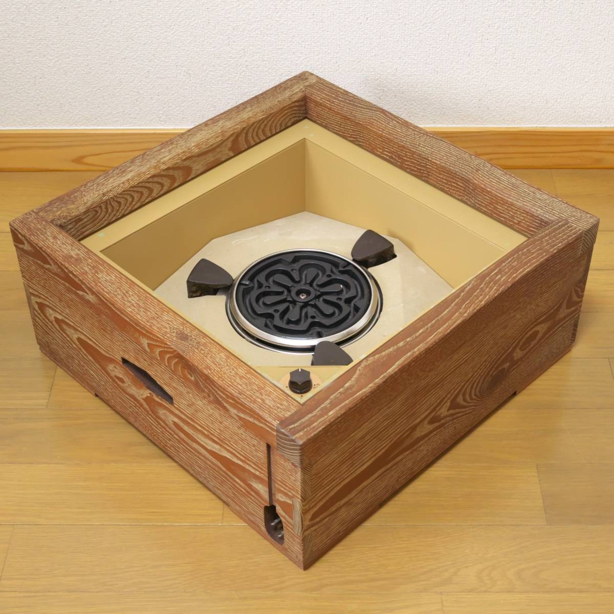 炉壇 炉壇＆炉縁 電熱式 黒 野々田商店 0 茶器⁄茶道具 掻合＆浅型炉壇 