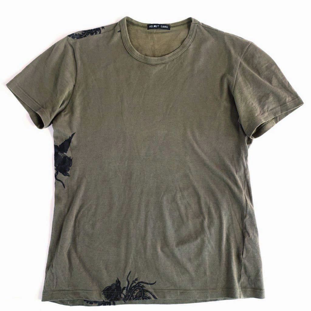 格安，人気 HELMUT LANG 柄 Tシャツ sizeS イタリア製 vintage archive 90s 初期 ヘルムートラング(半袖Tシャツ)｜売買されたオークション情報、yahooの商品情報をアーカイブ公開 - オークファン 男性用