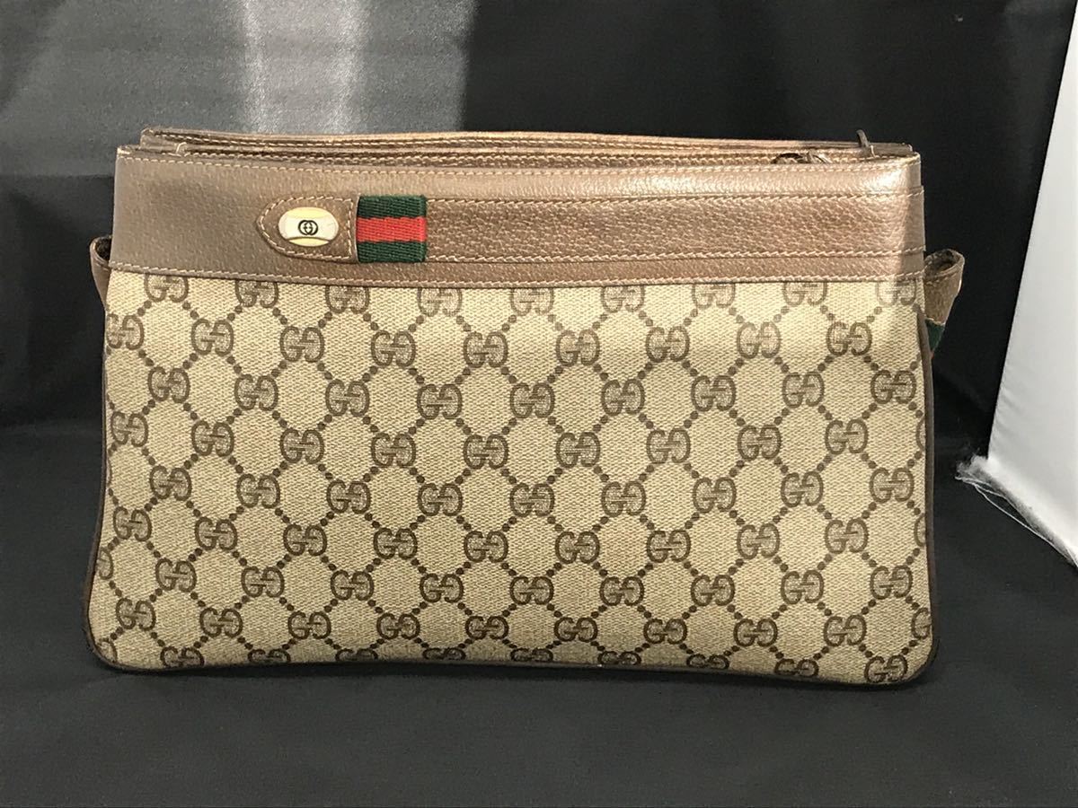 1円〜 美品 GUCCI グッチ セカンドバッグ クラッチバッグ オールド