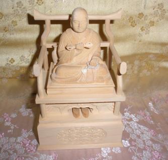 空海 信頼のヤフオク！実績20年】☆桧材 木地彫 弘法大師 空海 2.0寸