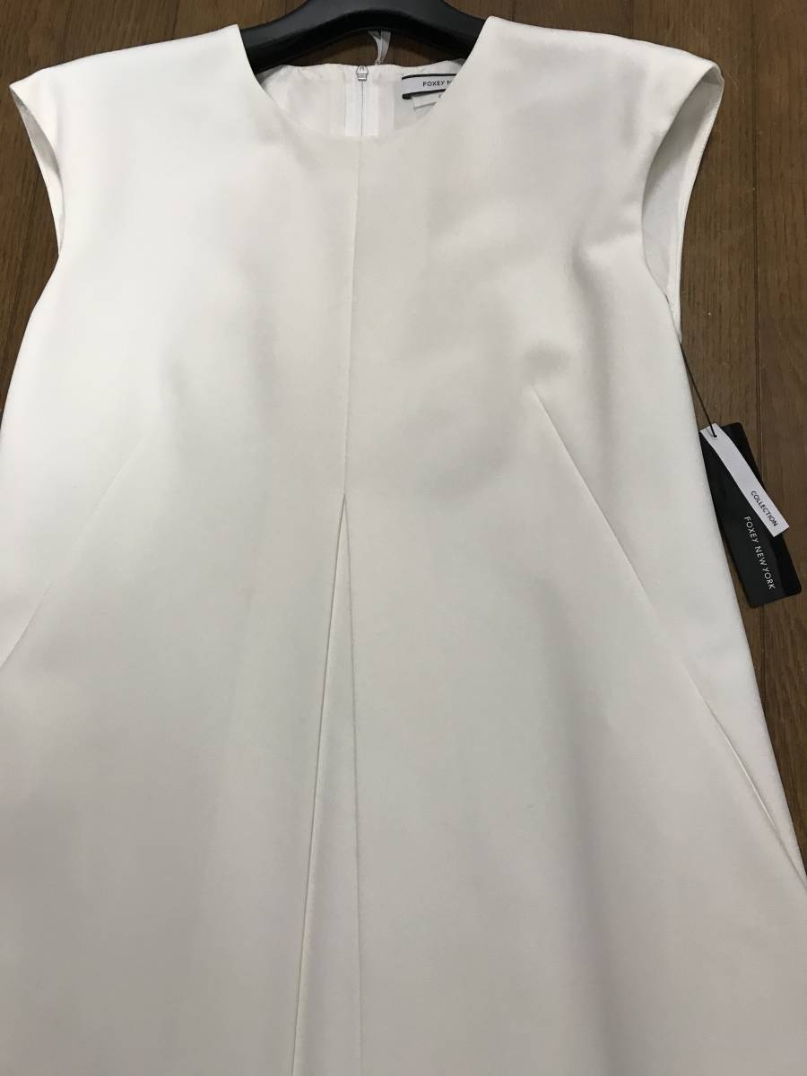 FOXEY NEW YORK コレクション ワンピース ホワイト 40サイズ