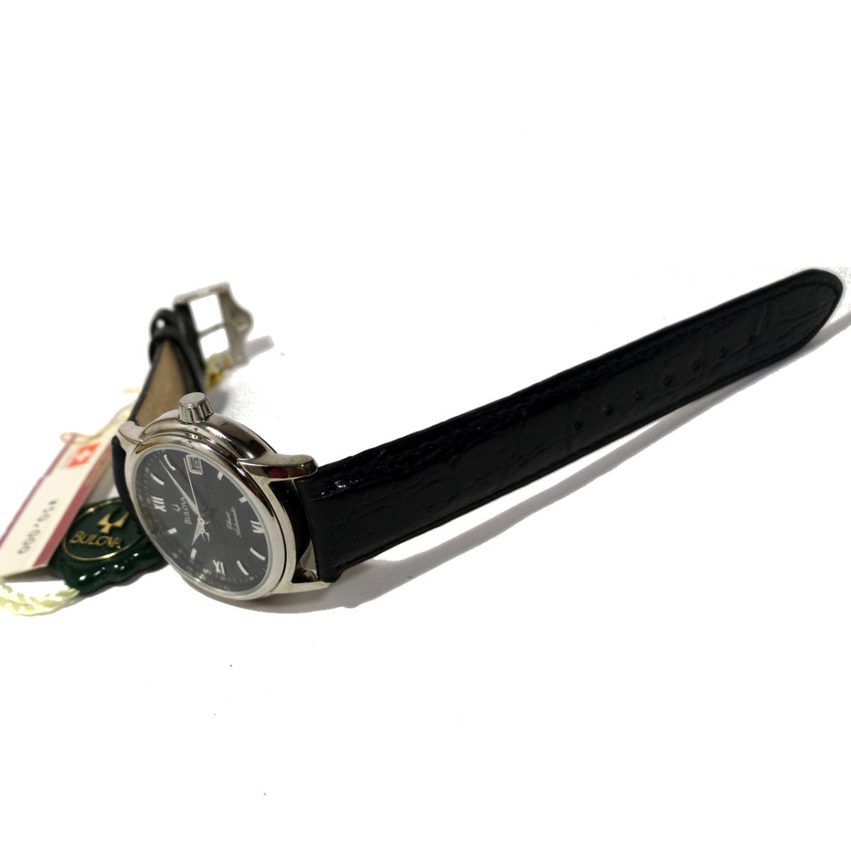 極美品 1円スタート BULOVA ブローバ【自動巻き】スイス製 裏スケルトン 21石 47681 BVC303 定価5万円 メンズ腕時計 動作品