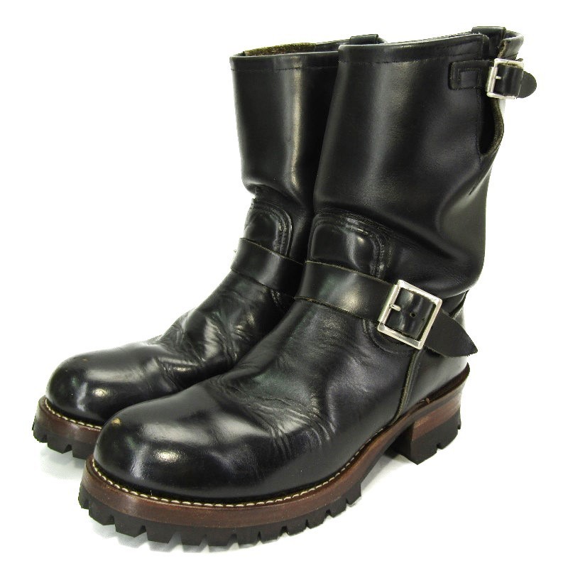 0 エンジニアブーツ REDWING レッドウィング WING ブラック レッド 