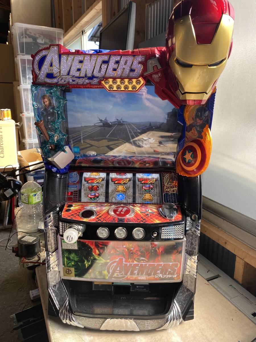 パチスロ実機 5号機 ぱちスロ アベンジャーズ コイン不要機付 フル