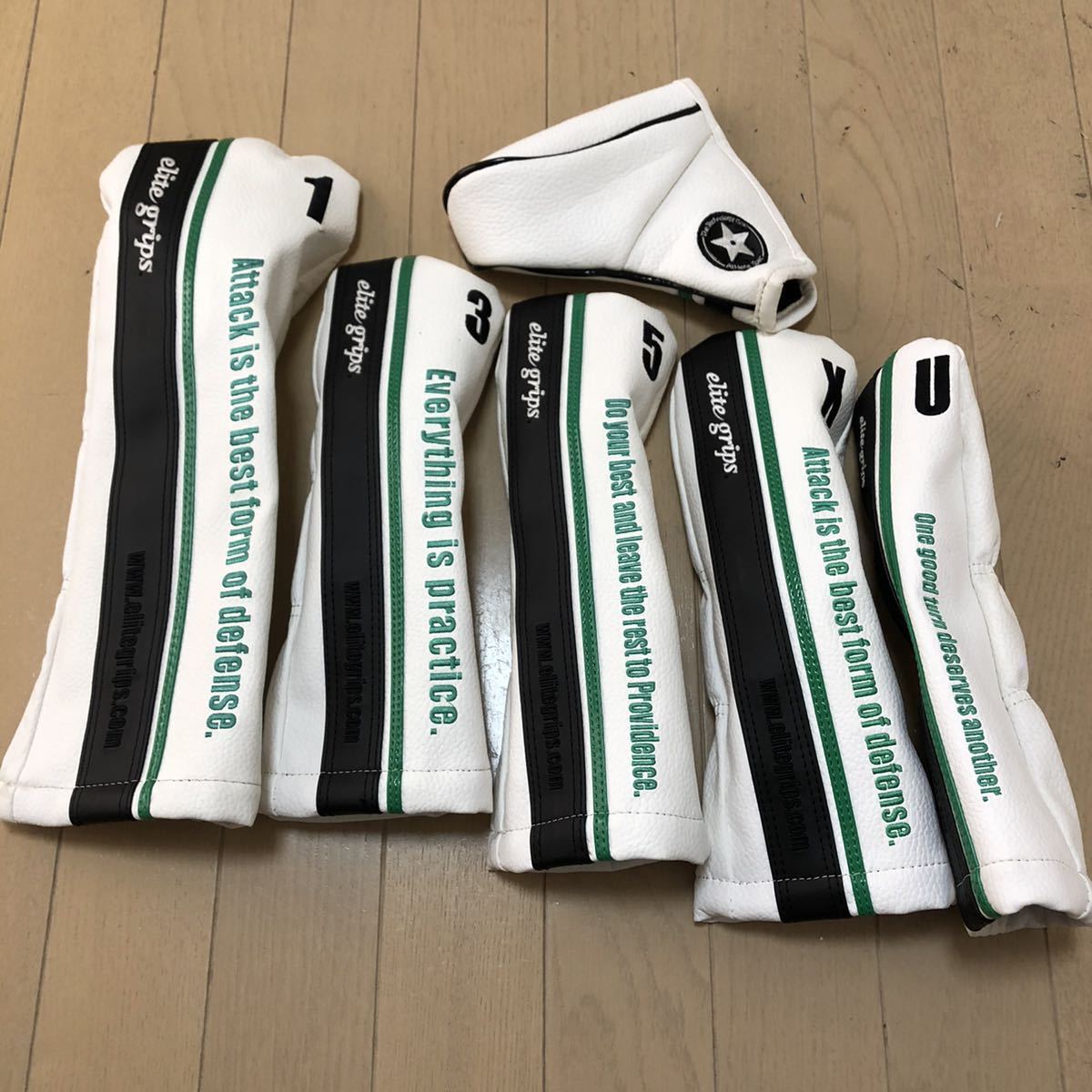 希少 エリートグリップ ヘッドカバーセット ドライバー フェアウェイ 
