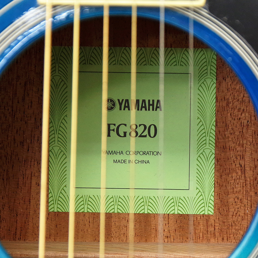 美品 YAMAHA ヤマハ FG820 アコースティックギター サンセットブルー ソフトケース付き ◆楽器 [N3605]_6