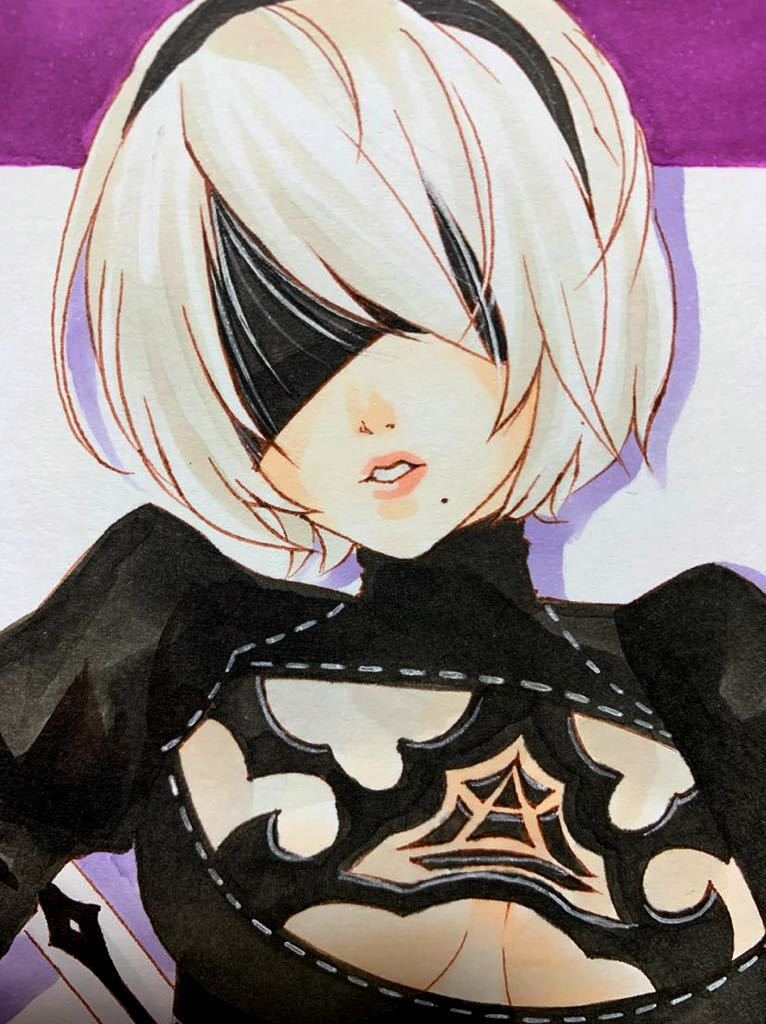 ニーアオートマタ A5 2b 同人手描きイラスト 手描きイラスト 売買されたオークション情報 Yahooの商品情報をアーカイブ公開 オークファン Aucfan Com