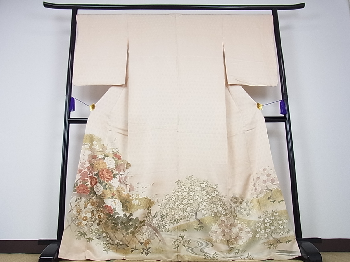 数量限定，正規品 ベストストア日本一受賞店 平和屋着物 色留訪問着 駒刺繍 籬花風景文 暈し染め 金彩 やまと誂製 逸品 ca1689(仕立て上がり)｜売買されたオークション情報、yahooの商品情報をアーカイブ公開 - 仕立て上がり