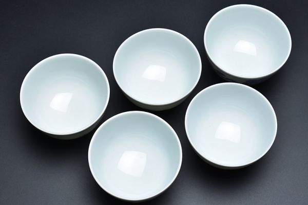二世 三浦 竹泉 造 青華 松文 煎茶碗 五客 初代 竹泉妻 梅 識箱 】 京