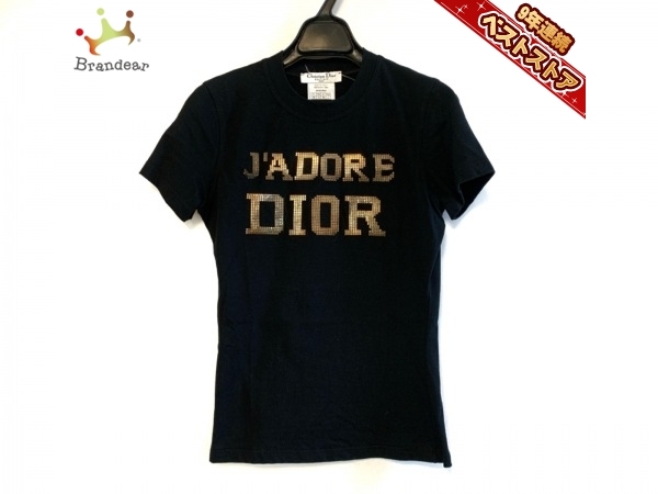 クリスチャンディオール ChristianDior 半袖Tシャツ サイズ38 M - 黒 Dior 半袖Tシャツ 38サイズ