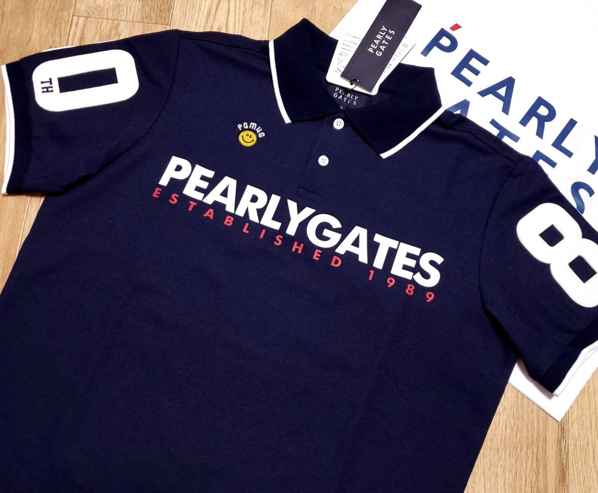 2026，低価 正規品 PEARLY GATES パーリーゲイツ メンズ 半袖ポロシャツ 30周年記念モデル プライムフレックス ネイビー size5(パーリーゲイツ)｜売買されたオークション情報、yahooの商品情報をアーカイブ公 シャツ