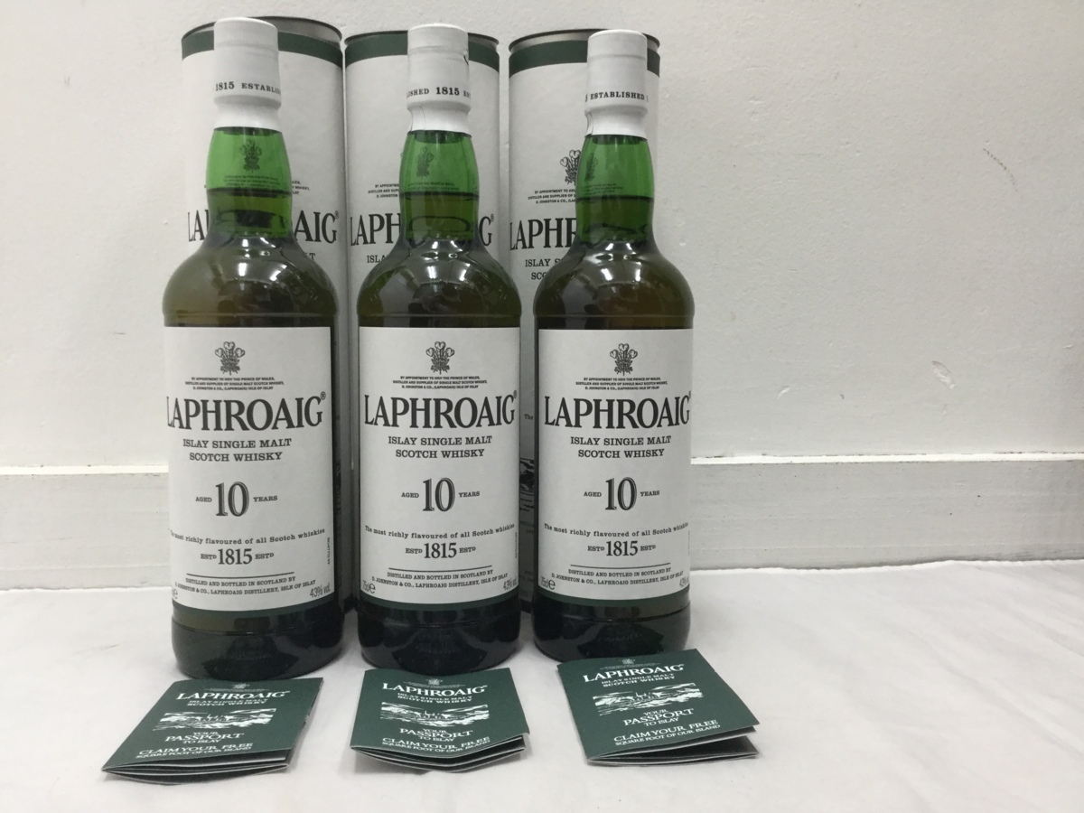  未開栓品3本まとめて ラフロイグ 10年 アイラ シングルモルト スコッチ 40% 700ml LAPHROAIG 10YEARS ISLY SINGLE MALT SCOTCH WHISKY(アイラ)｜売買されたオークション情報、yahooの商品情報をアーカイブ公開 - シングルモルト