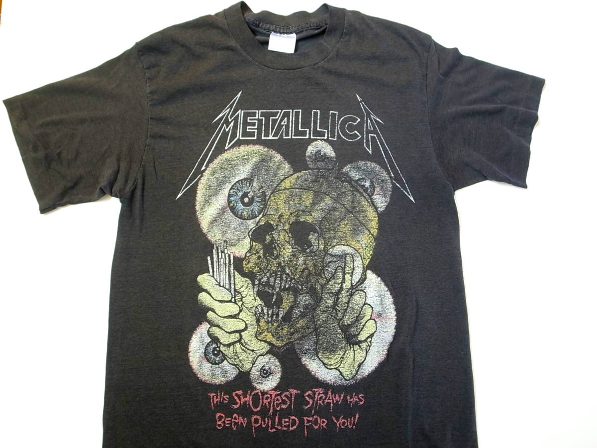 定番人気，HOT 80'S 80年代 METALLICA メタリカ パスヘッド ヴィンテージ Tシャツ ビンテージ 半袖 両面 プリント ロゴ バンド ロック メタル バンT(Tシャツ)｜売買されたオークション情報、yahooの商品情報を Tシャツ