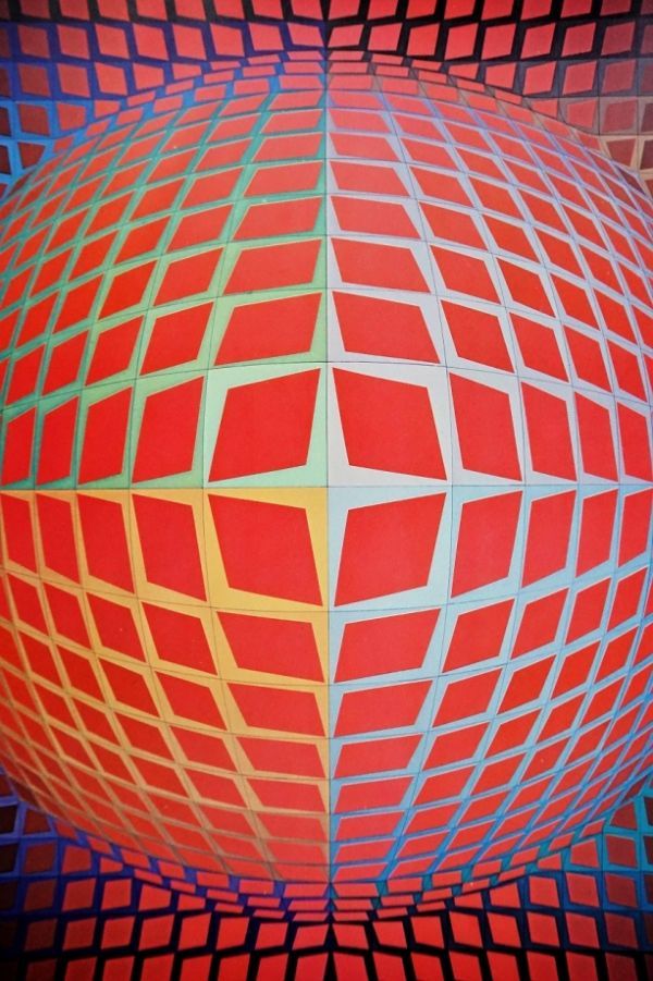 Victor Vasarely Poster - Vintage | Vasarelyポスター Zebegen,1964