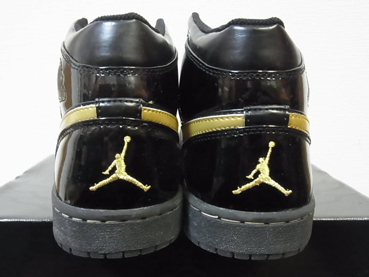 新品箱付 03年製 2003 NIKE AIR JORDAN 1 RETRO BLACK METALLIC GOLD  
