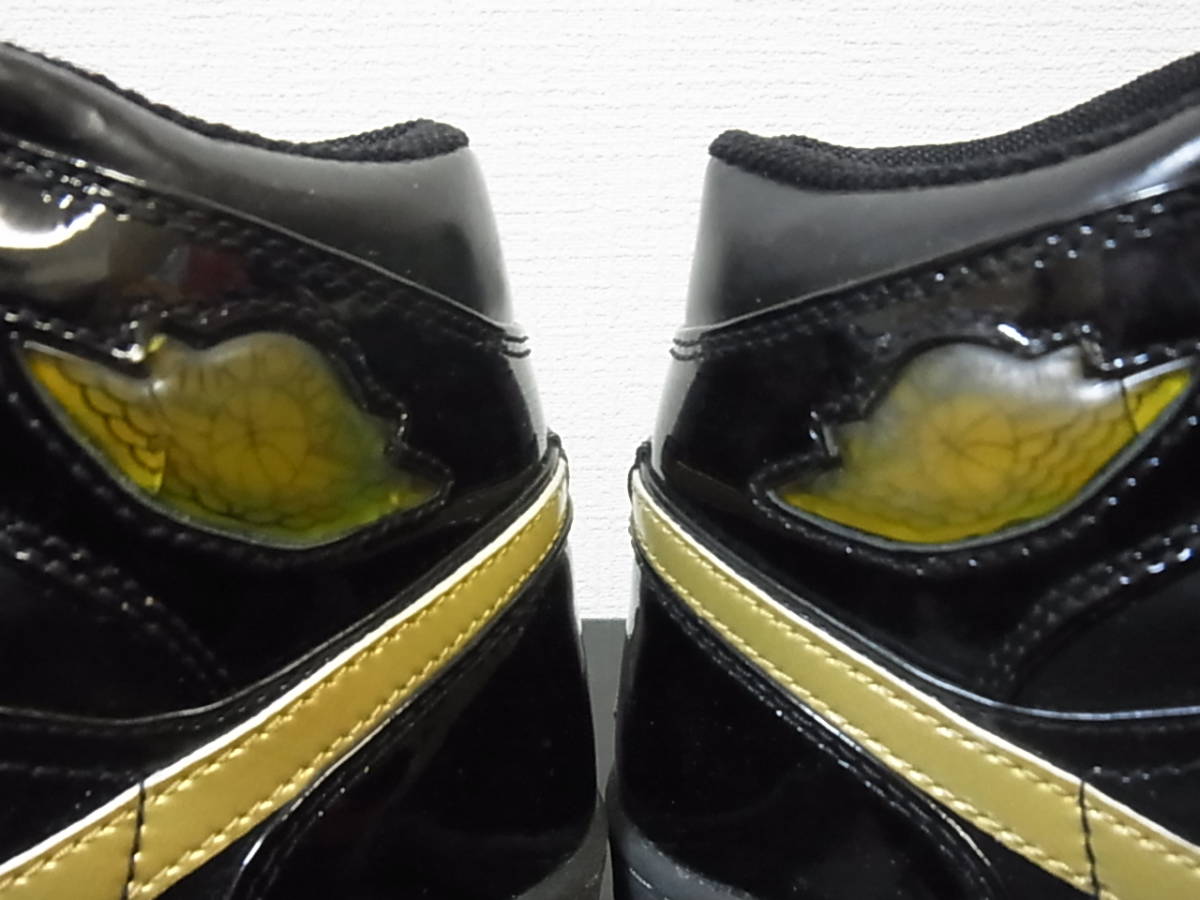 新品箱付 03年製 2003 NIKE AIR JORDAN 1 RETRO BLACK METALLIC GOLD 