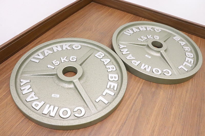 限定SALE，定番人気 M17076 イヴァンコ ダンベル プレート オリンピックモデル 15kg&times;2枚セット 総重量30kg 穴径50mm 筋トレ(バーベル、ダンベル)｜売買されたオークション情報、yahooの商品情報をアーカイブ公開 - バーベル、ダンベル