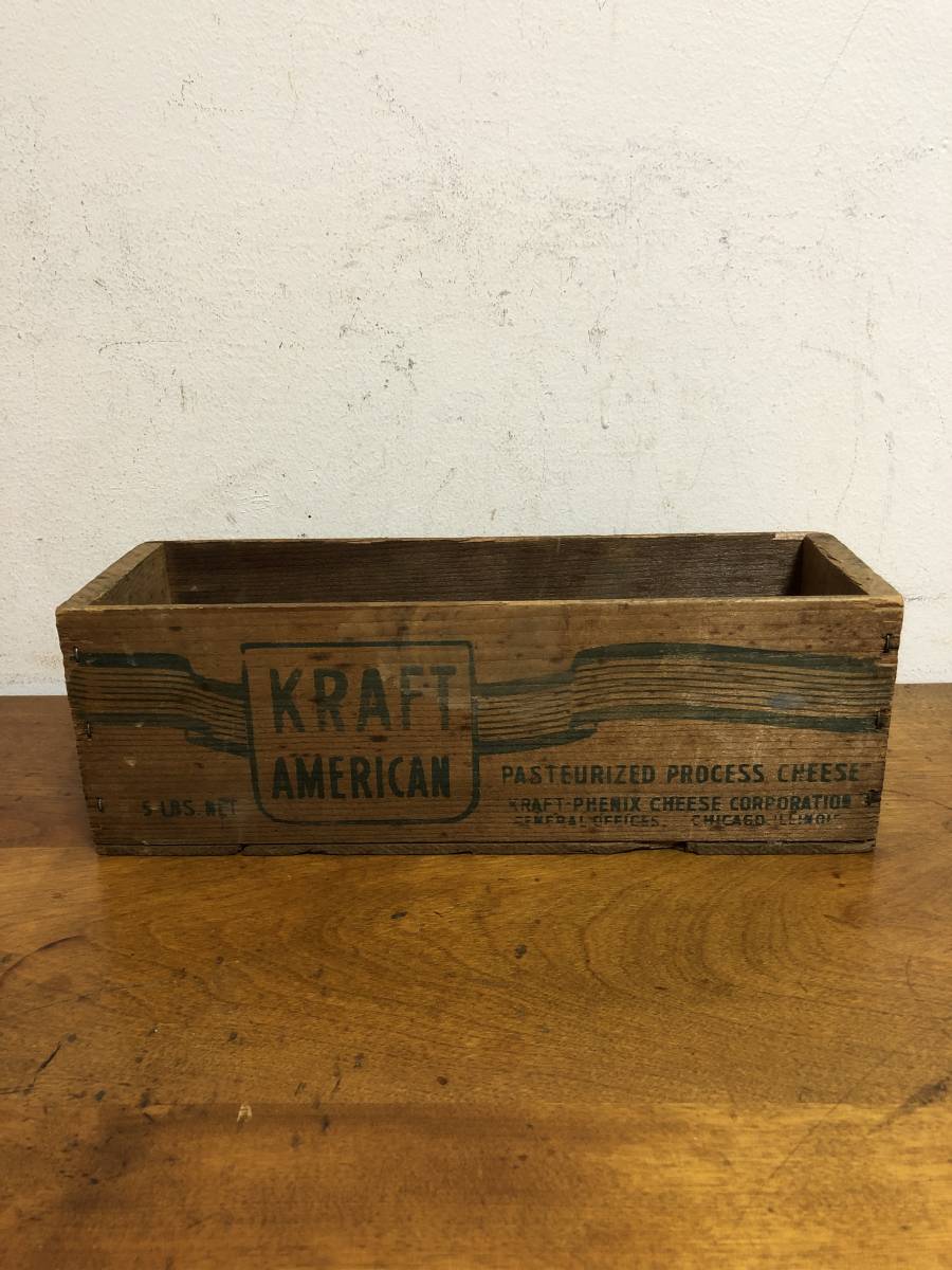ビンテージ アンティーク KRAFT American チーズ ボックス ウッド 箱