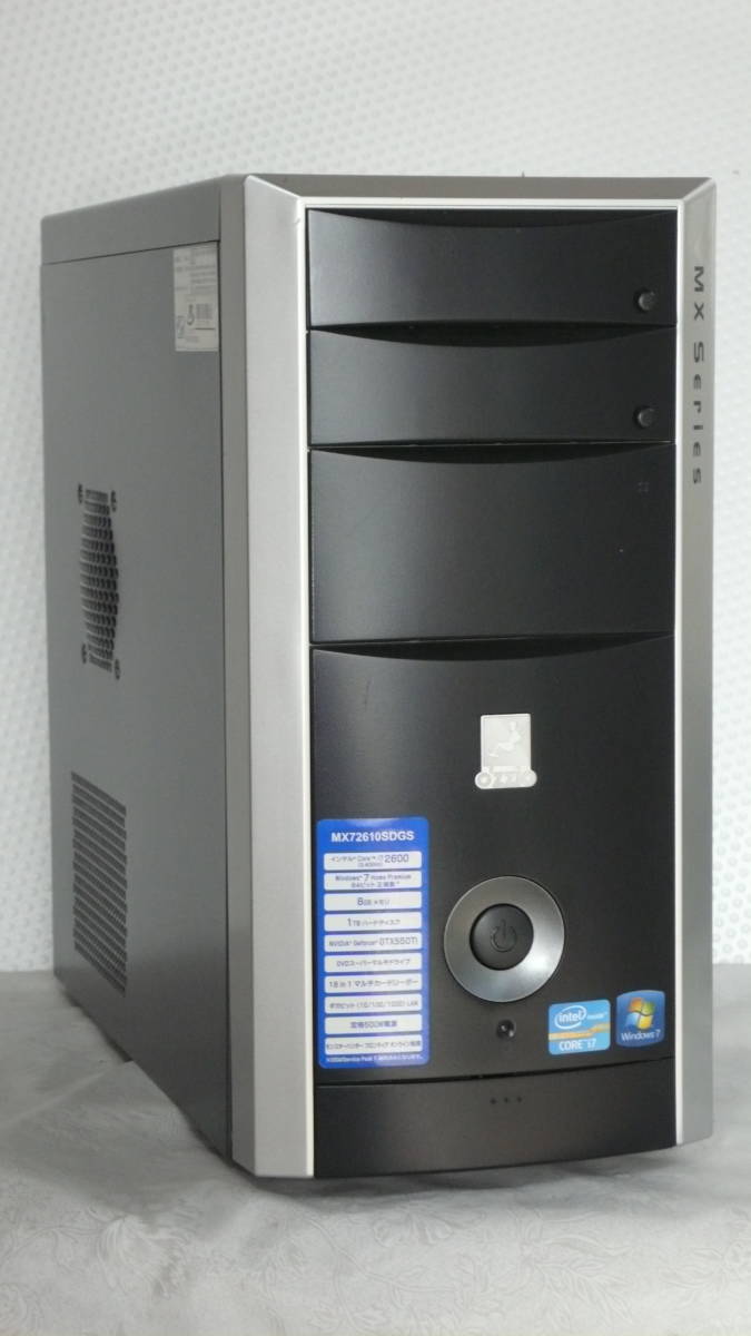 ☆OZZiO MX72610SDGS Core i7-2600 3.40GHz 4GB 500GB Win10/Office2010☆