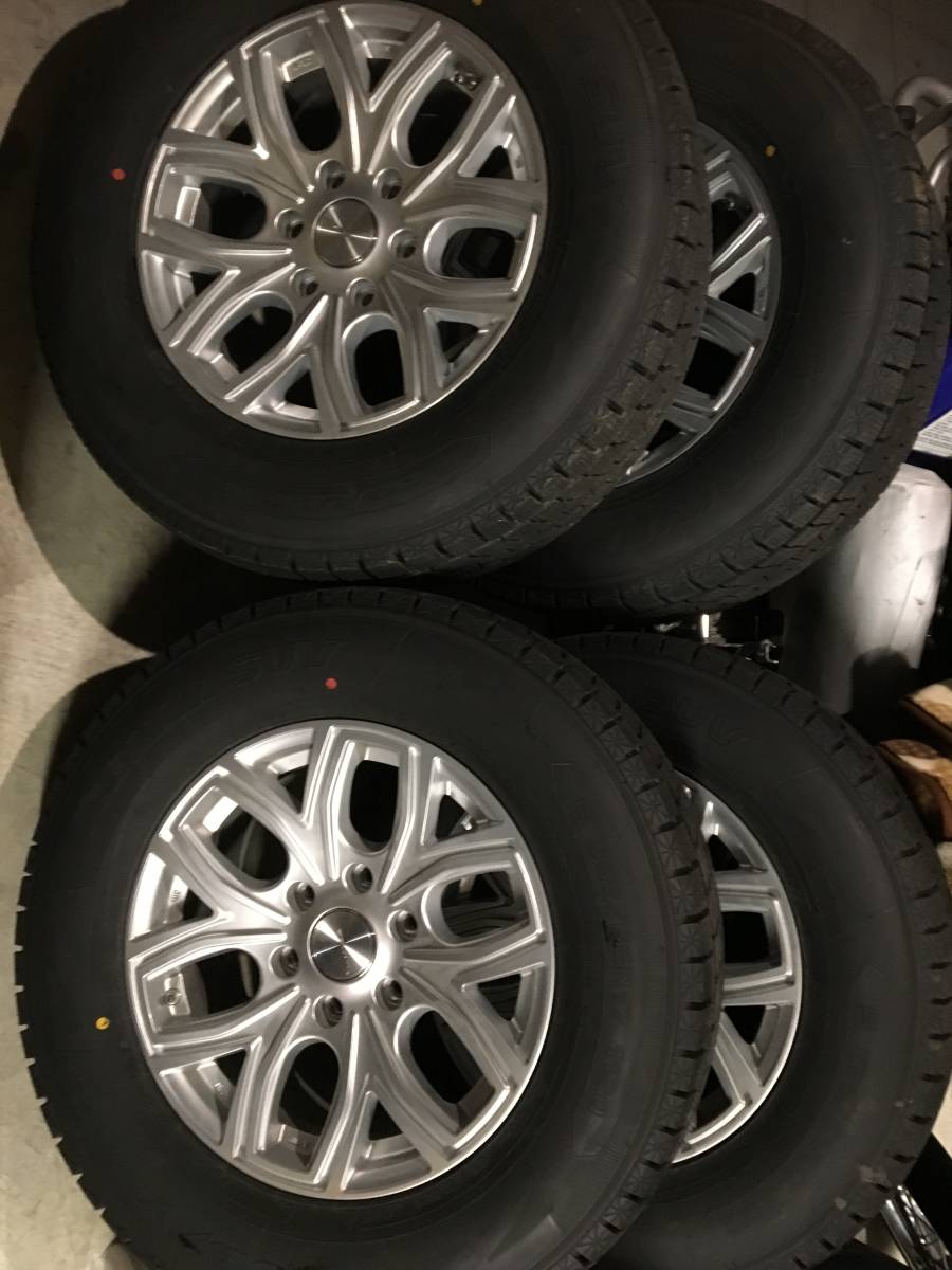 グッドイヤースタッドレス アイスナビ SUV 19年製 265/65R17 4本 PREMIX 飛車ホイール ランクルプラド120 150等 139.7 低走行 札幌より