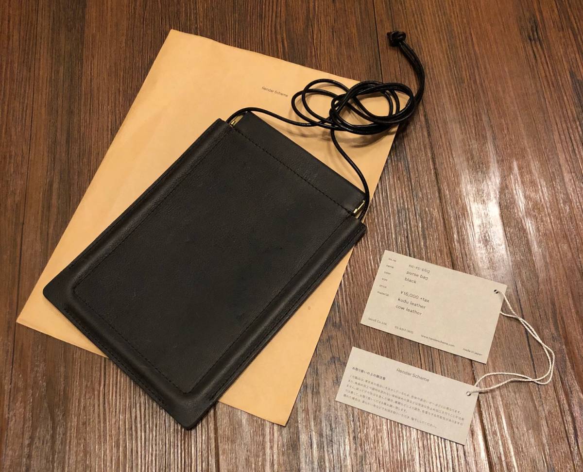 定価17600円 新品☆ Hender Scheme レザー サコッシュ バッグ purse 