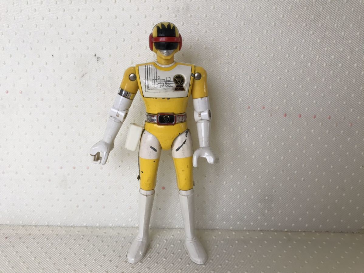 超電子バイオマン 超合金 イエロー 1984 バンダイ バイオイエロー 昭和 レトロ フィギュア　検索：当時物　戦隊シリーズ