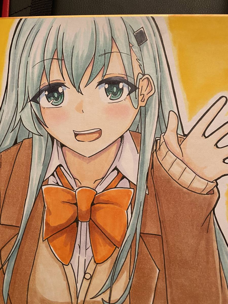 同人手描きイラスト 艦隊これくしょん 鈴谷 色紙 原画 1枚 ◇ 艦隊これ