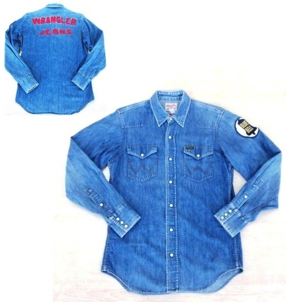 Wrangler BLUE BELL ラングラー ウエスタン デニムシャツ Mサイズ 長袖