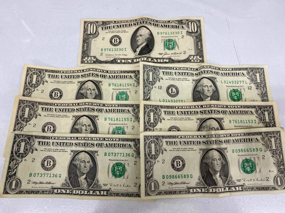 外国銭 アメリカドル 米ドル 紙幣 10ドル札 1ドル札 額面16ドル 世界 売買されたオークション情報 Yahooの商品情報をアーカイブ公開 オークファン Aucfan Com