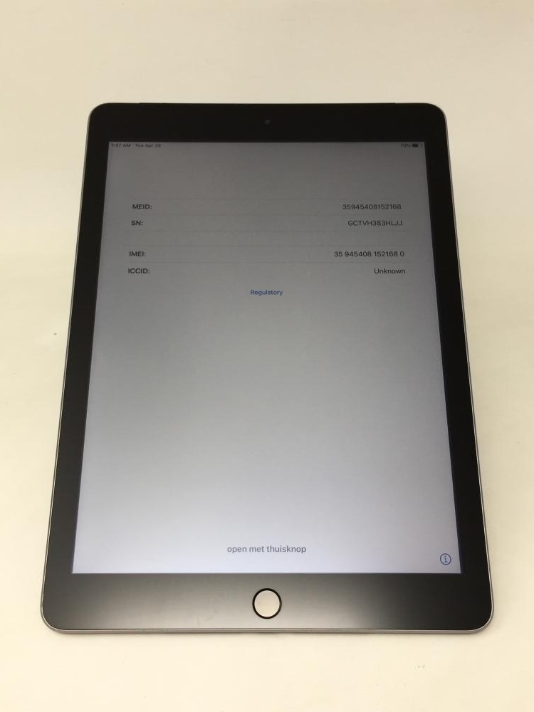 iPad 5 （ジャンク品） 755【ジャンク品】 iPad 第5世代 32GB au スペースグレイ /080 【公式