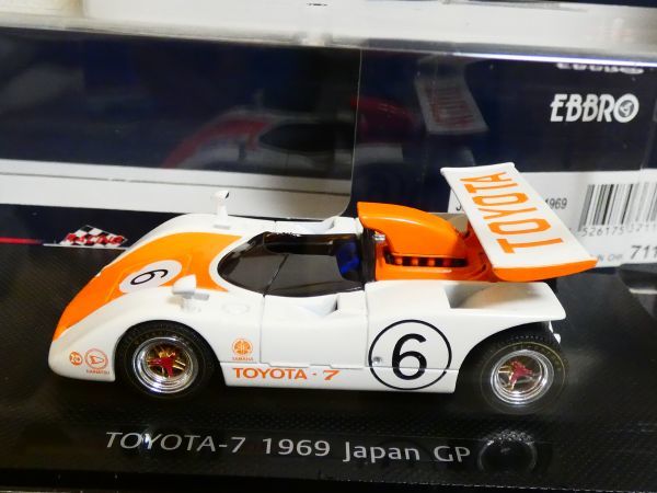 ▽エブロ 1/43 トヨタ 7 JAPAN CAM-AN 1969 オレンジ / TOYOTA 7 ミニカー