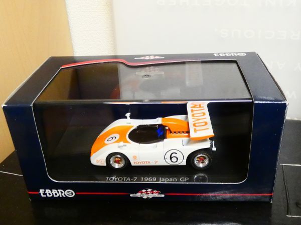 ▽エブロ 1/43 トヨタ 7 JAPAN CAM-AN 1969 オレンジ / TOYOTA 7 ミニカー