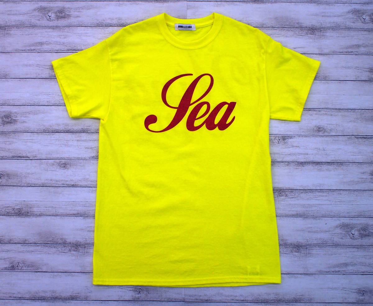 未使用品 19SS WIND AND SEA ウィンダンシー Tシャツ 熊谷隆志 M yellow イエロー 蛍光イエロー Sea シー ロゴ 即完売 WDS-CS-119