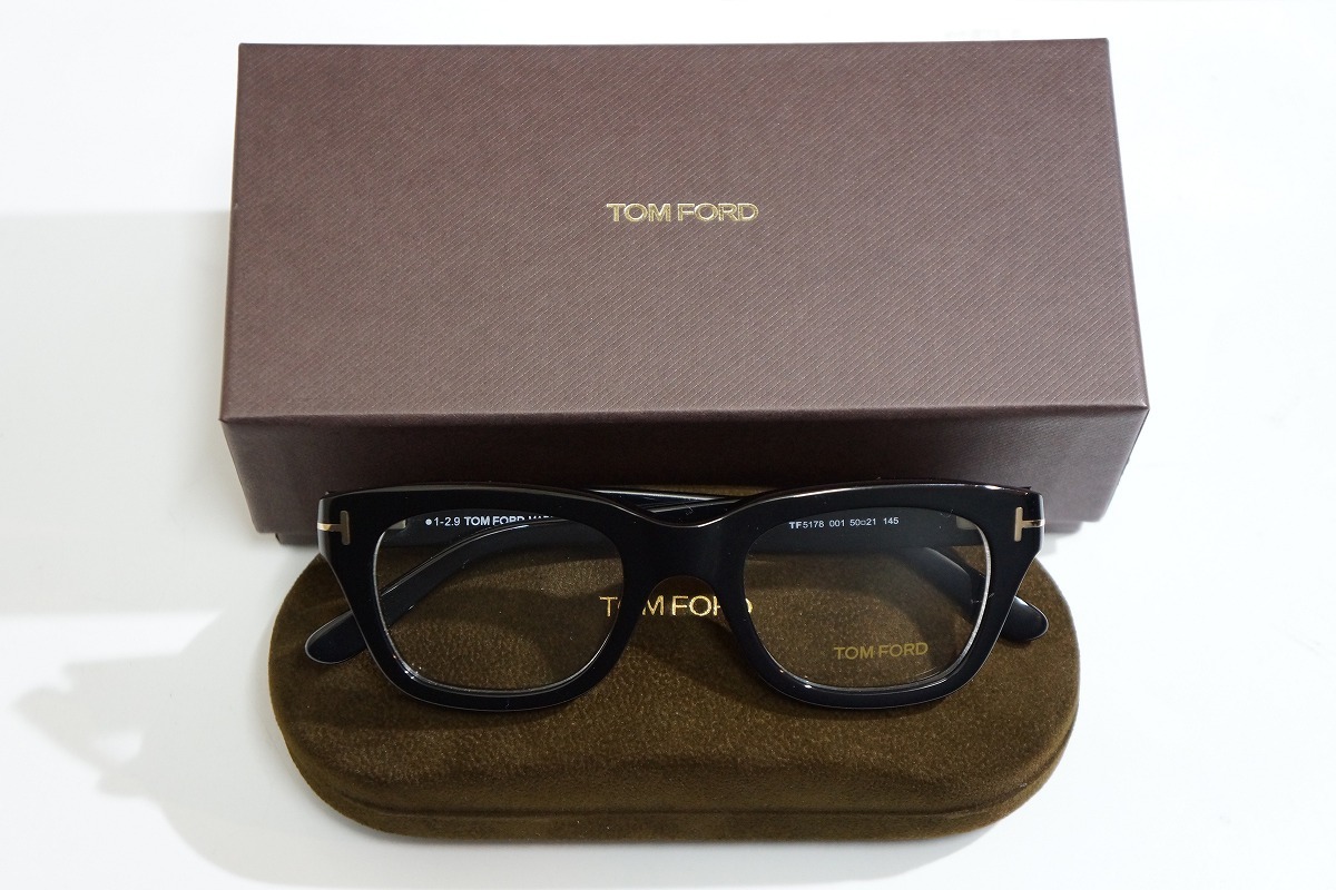国内正規 新品 TOMFORDトムフォード TF5178 001黒ぶち 眼鏡  