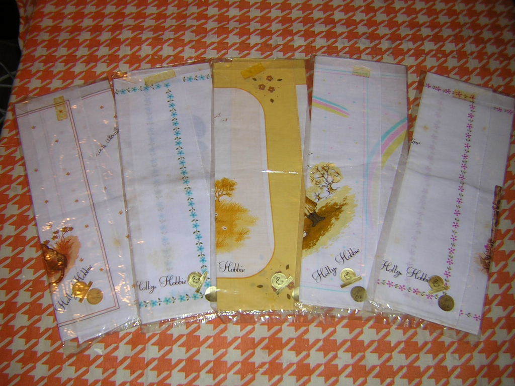 昭和レトロ　HOLLY HOBBIE ホリーホビー　ハンカチ　５種セット　ビクトリアファンシー　未開封品_2
