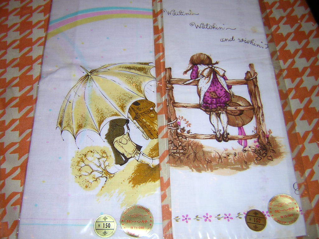 昭和レトロ　HOLLY HOBBIE ホリーホビー　ハンカチ　５種セット　ビクトリアファンシー　未開封品_4