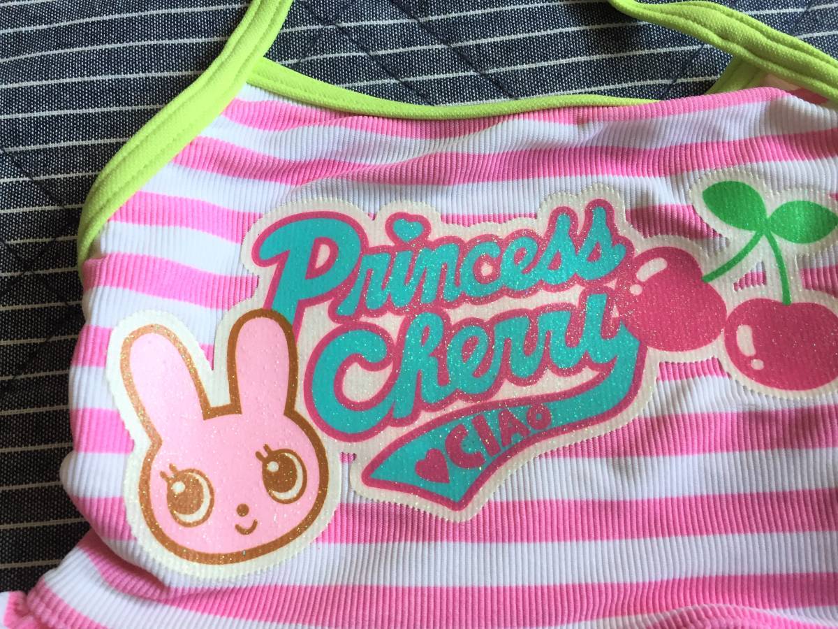 新品未使用☆フェリシモ さくらんぼ&うさぎかわいいビキニ水着90 