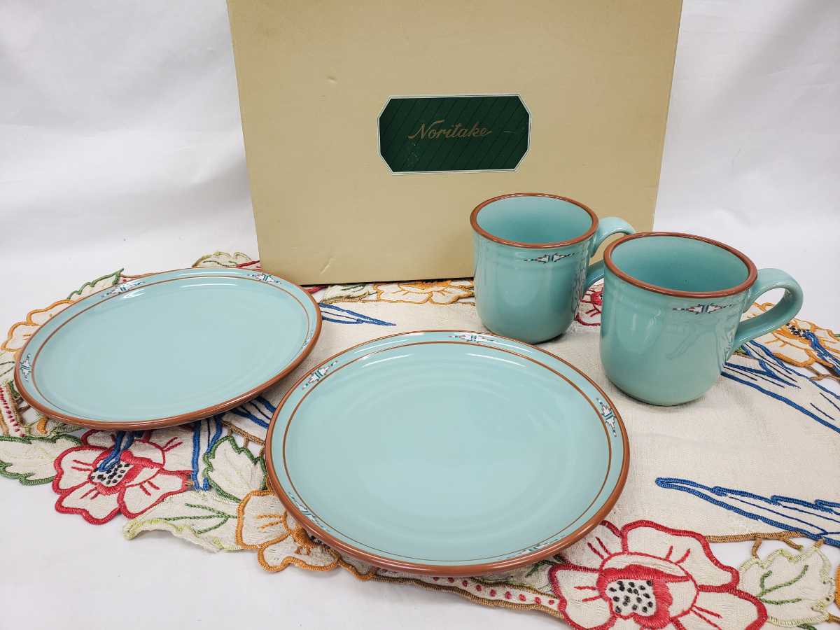 【超激得，品質保証】 ノリタケ STONEWARE BOULDER RIDGE 21㎝プレート2枚 マグカップ2客 02 B-921(ノリタケ)｜売買されたオークション情報、yahooの商品情報をアーカイブ公開 - オークファン ノリタケ