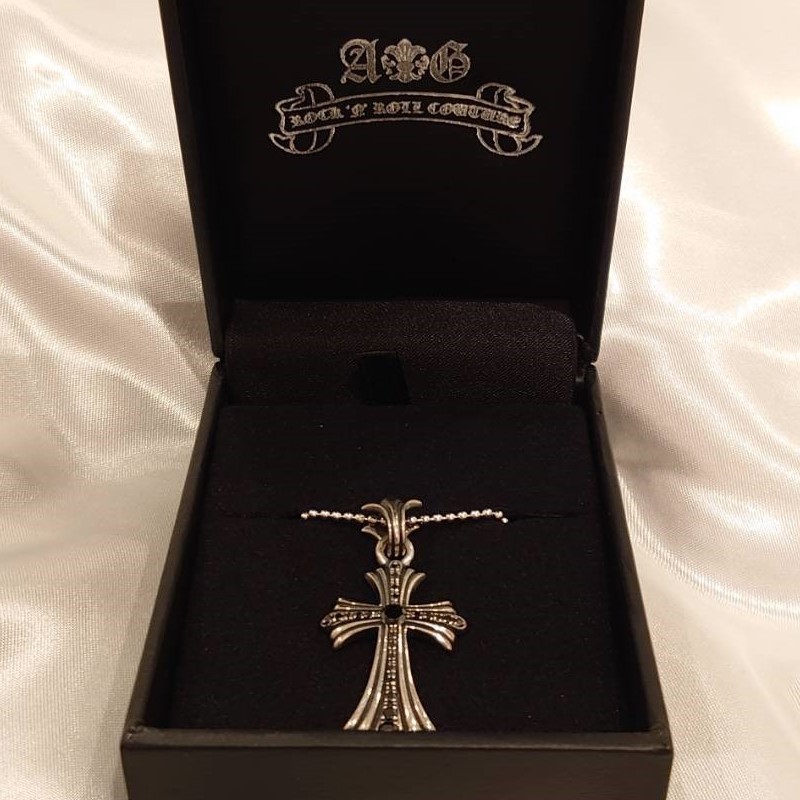 上川隆也 連続ドラマ「エンジェル・ハート」冴羽リョウ役衣装 シルバーネックレス サイン入り外箱付き_2