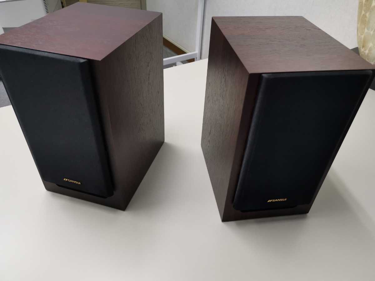 送料無料 サンスイブックシェルフスピーカー 和紙素材 新品同様