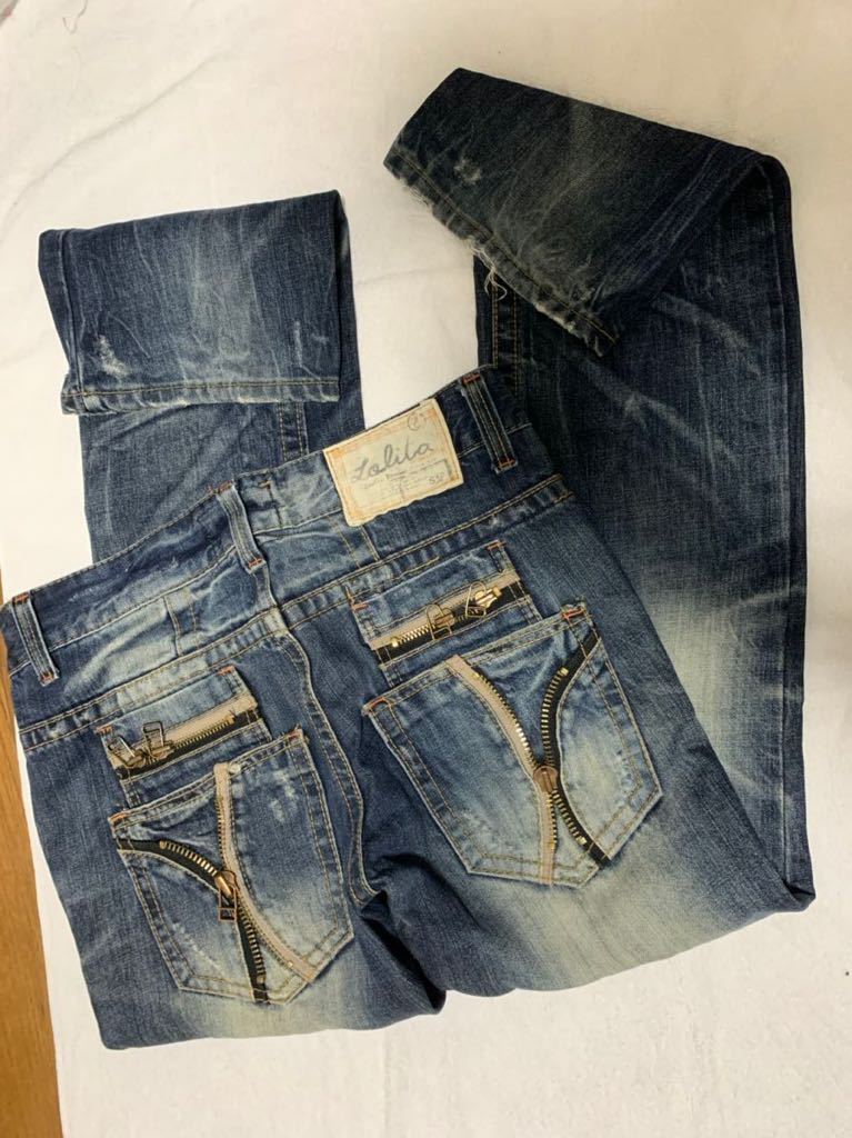 Lolita Jeans ロリータジーンズ ローライズ デニム ジーンズ 31インチ 男性用 売買されたオークション情報 Yahooの商品情報をアーカイブ公開 オークファン Aucfan Com