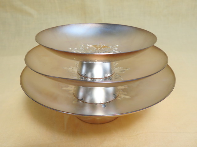 純銀 純銀製 銀杯 三重盃 銀盃 酒器 SILVER 142.8g 自宅保管品 銀盃