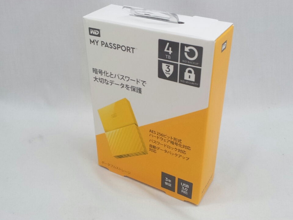新作，豊富な じゃんぱら渋谷宇田川店 W.D. My Passport WDBYFT0040BYL-JESN 4TB/ポータブル/USB3.0/2018年(1TB～)｜売買されたオークション情報、yahooの商品情報をアーカイブ公開 - オークファン 1TB～