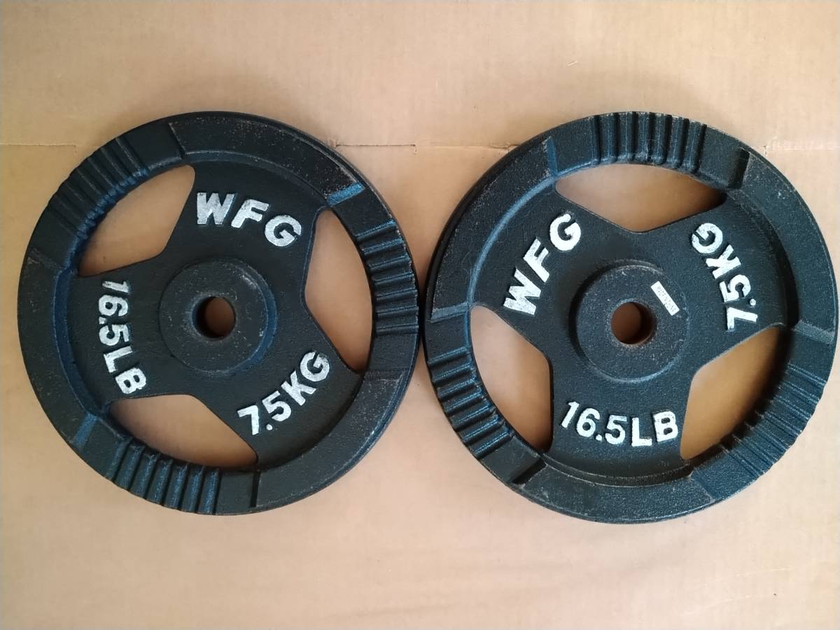 爆買い，定番人気 WFC 7.5kgプレート2枚セット 合計15kg その２(バーベル、ダンベル)｜売買されたオークション情報、yahooの商品情報をアーカイブ公開 - オークファン バーベル、ダンベル
