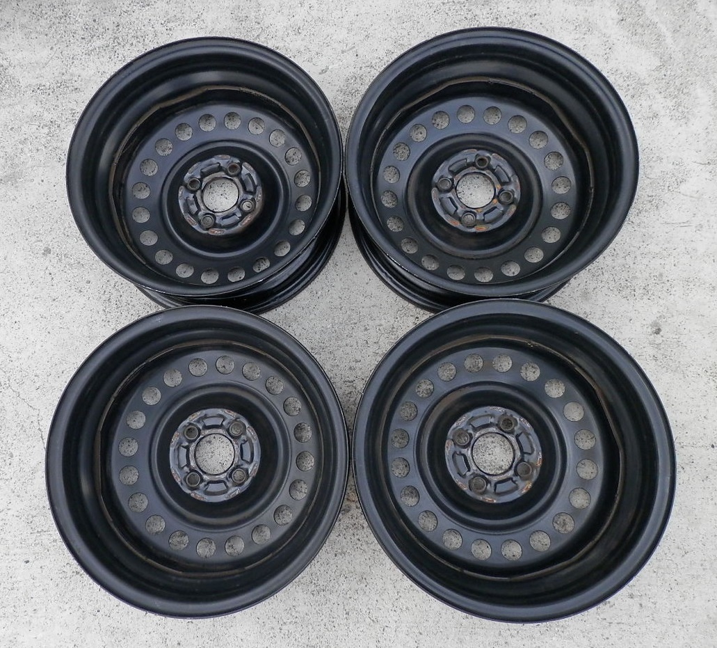 即決 日産 純正 15インチ スチール ホイール 5.5J 4穴 PCD100 4本