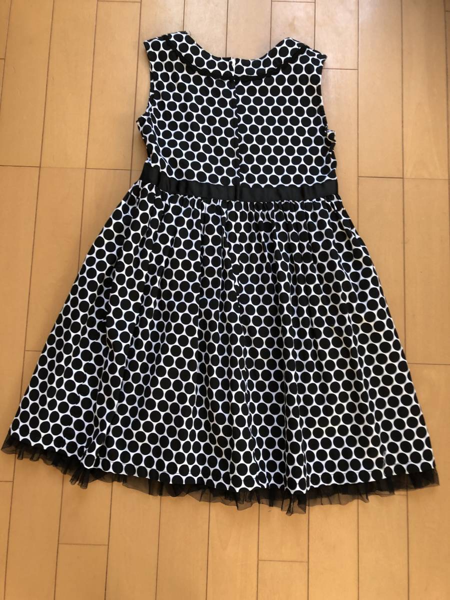 超清楚かわいい マザウェイズ 黒水玉ワンピース サイズ１４０ 140 135 144cm 売買されたオークション情報 Yahooの商品情報をアーカイブ公開 オークファン Aucfan Com